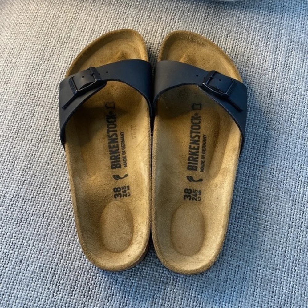 Birkenstock Madrid Sandal Black Womens SZ 7 or 7.5 - Picture 7 of 7